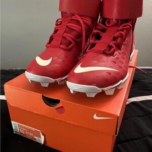 Nike men’s Red and White Football cleats